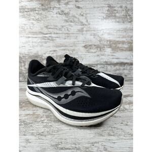 Women's Saucony Endorphin Pro 2 Black/White Running Shoes Sz 9 Athletic Gym EUC!